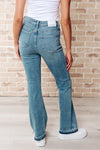 ONLINE EXCLUSIVE: Isla Mid Rise Distressed Released Hem Bootcut Jeans