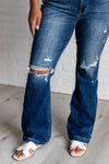 ONLINE EXCLUSIVE: Mila Mid Rise Distressed Bootcut Jeans