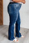 ONLINE EXCLUSIVE: Mila Mid Rise Distressed Bootcut Jeans