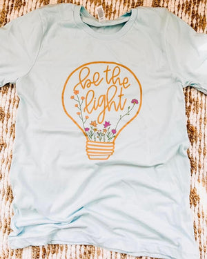 Light Blue Be the Light Graphic Tee