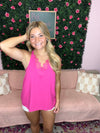Hot Pink Lace Halter Top