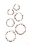 ONLINE EXCLUSIVE: Day to Day Hoop Earrings Set in Silver