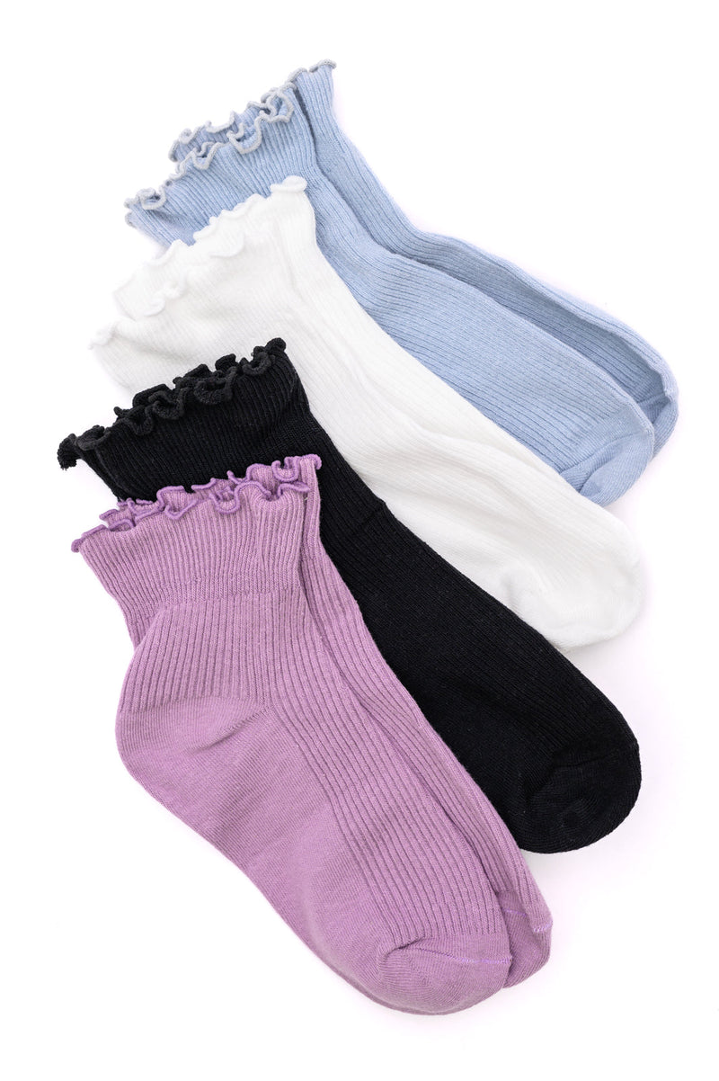 ONLINE EXCLUSIVE: I'm Your Gal Frilly Socks Four Pack