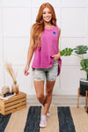 ONLINE EXCLUSIVE: A Few of My Favorite Things Round Neck Tank in Fuchsia