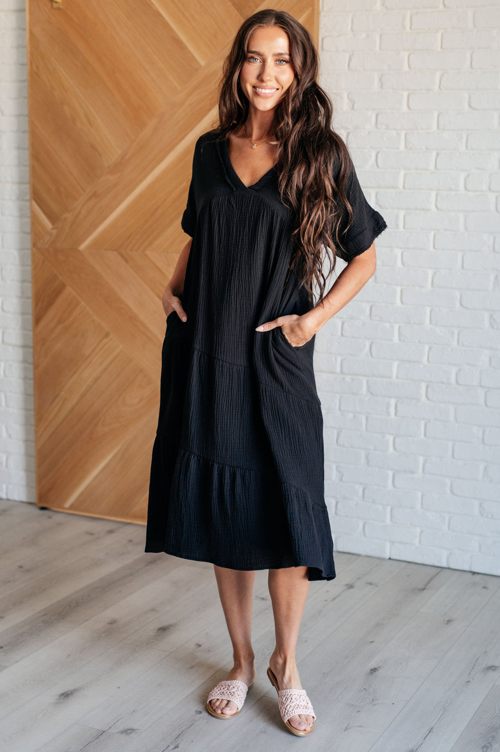 ONLINE EXCLUSIVE: Always Learning Dolman Sleeve Dress in Black