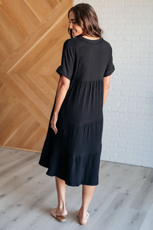 ONLINE EXCLUSIVE: Always Learning Dolman Sleeve Dress in Black