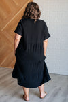 ONLINE EXCLUSIVE: Always Learning Dolman Sleeve Dress in Black