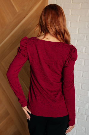 ONLINE EXCLUSIVE: Ask A Question Ruched Sleeve Top