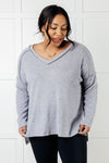 ONLINE EXCLUSIVE: Basically Freezing Brushed Hacci Top in Heather Grey