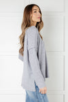 ONLINE EXCLUSIVE: Basically Freezing Brushed Hacci Top in Heather Grey