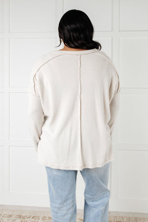 ONLINE EXCLUSIVE: Basically Freezing Brushed Hacci Top in Sand Beige