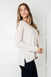 ONLINE EXCLUSIVE: Basically Freezing Brushed Hacci Top in Sand Beige