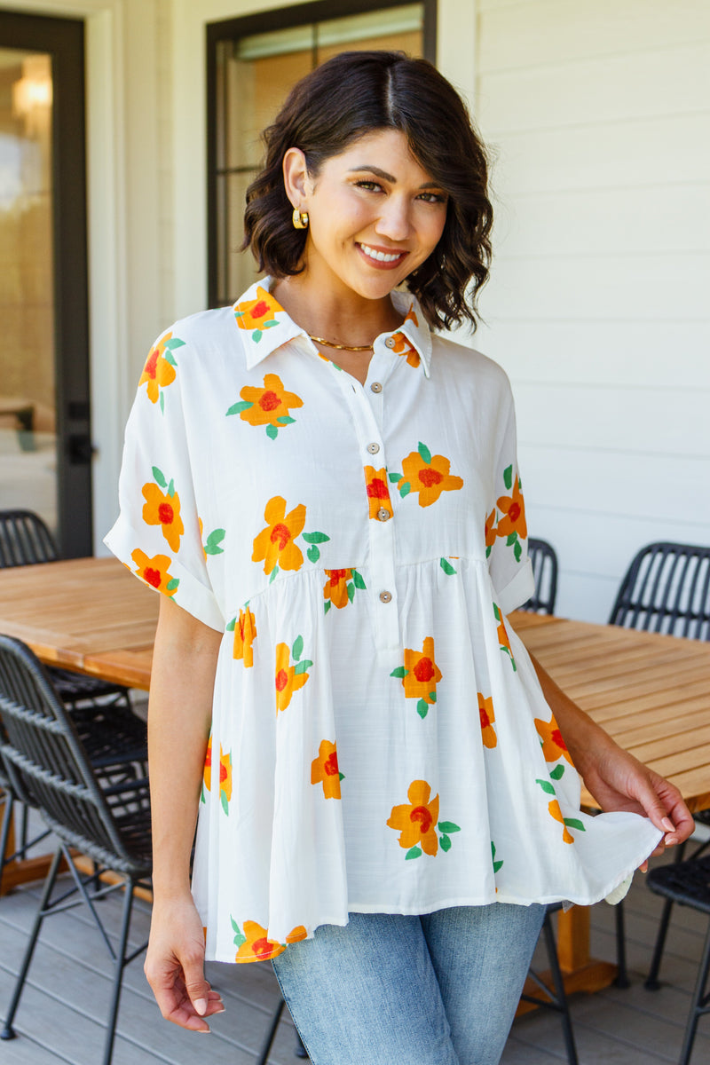 ONLINE EXCLUSIVE: Blissed Out Button Up Babydoll Tunic