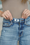 ONLINE EXCLUSIVE: Callie High Rise Adjustable Button Cutoff Shorts