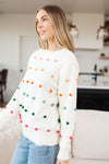 ONLINE EXCLUSIVE: Candy Buttons Pom Detail Sweater