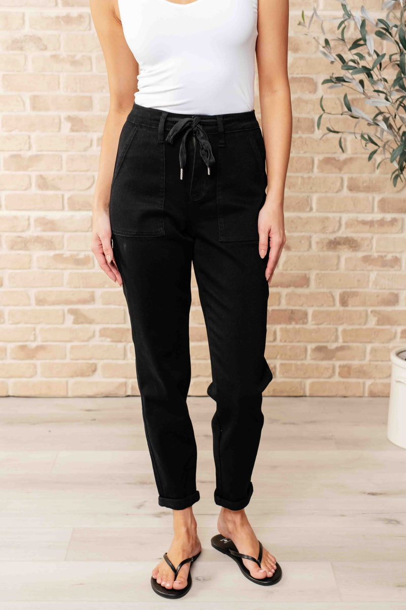 ONLINE EXCLUSIVE: Carmen Double Cuff Joggers in Black