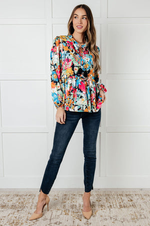 ONLINE EXCLUSIVE: Carry Me Away Floral Peplum Blouse