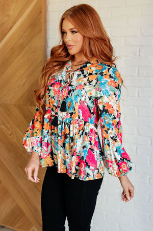 ONLINE EXCLUSIVE: Carry Me Away Floral Peplum Blouse