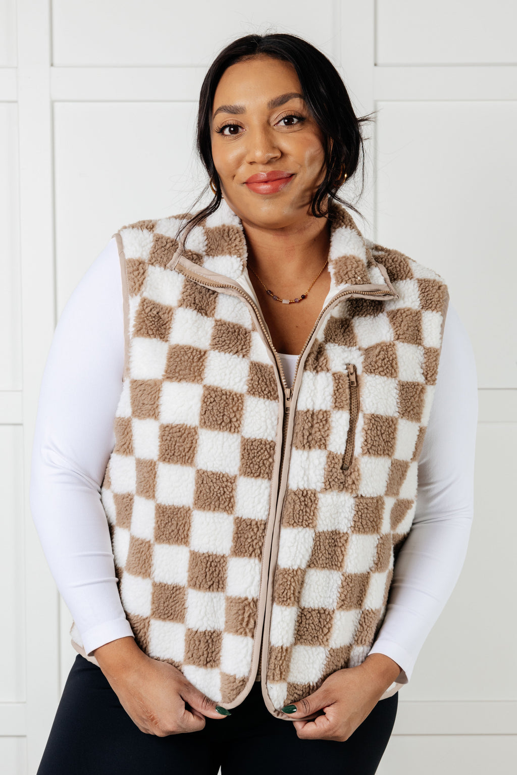 ONLINE EXCLUSIVE: Check it Out Checkered Fleece Vest