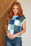 ONLINE EXCLUSIVE: Disco Darling Checkered Sleeveless Sweater