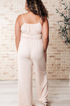 ONLINE EXCLUSIVE: Eden Elastic Waist Jumpsuit Apricot