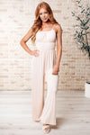 ONLINE EXCLUSIVE: Eden Elastic Waist Jumpsuit Apricot