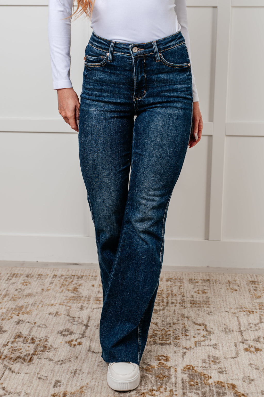 ONLINE EXCLUSIVE: Edna High Rise Control Top Shield Pocket Flare Jeans