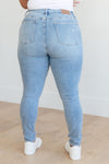 ONLINE EXCLUSIVE: Eloise Mid Rise Control Top Distressed Skinny Jeans