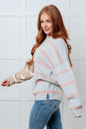 ONLINE EXCLUSIVE: Exceptional Thought Striped Patchwork Sweater