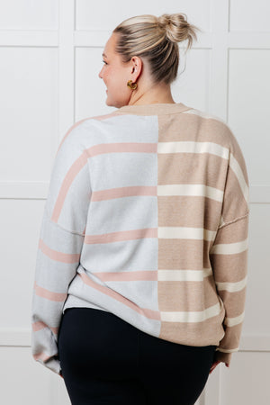 ONLINE EXCLUSIVE: Exceptional Thought Striped Patchwork Sweater