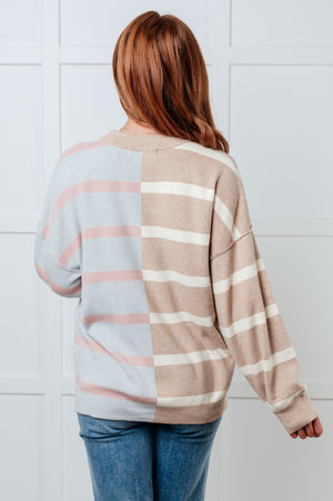 ONLINE EXCLUSIVE: Exceptional Thought Striped Patchwork Sweater