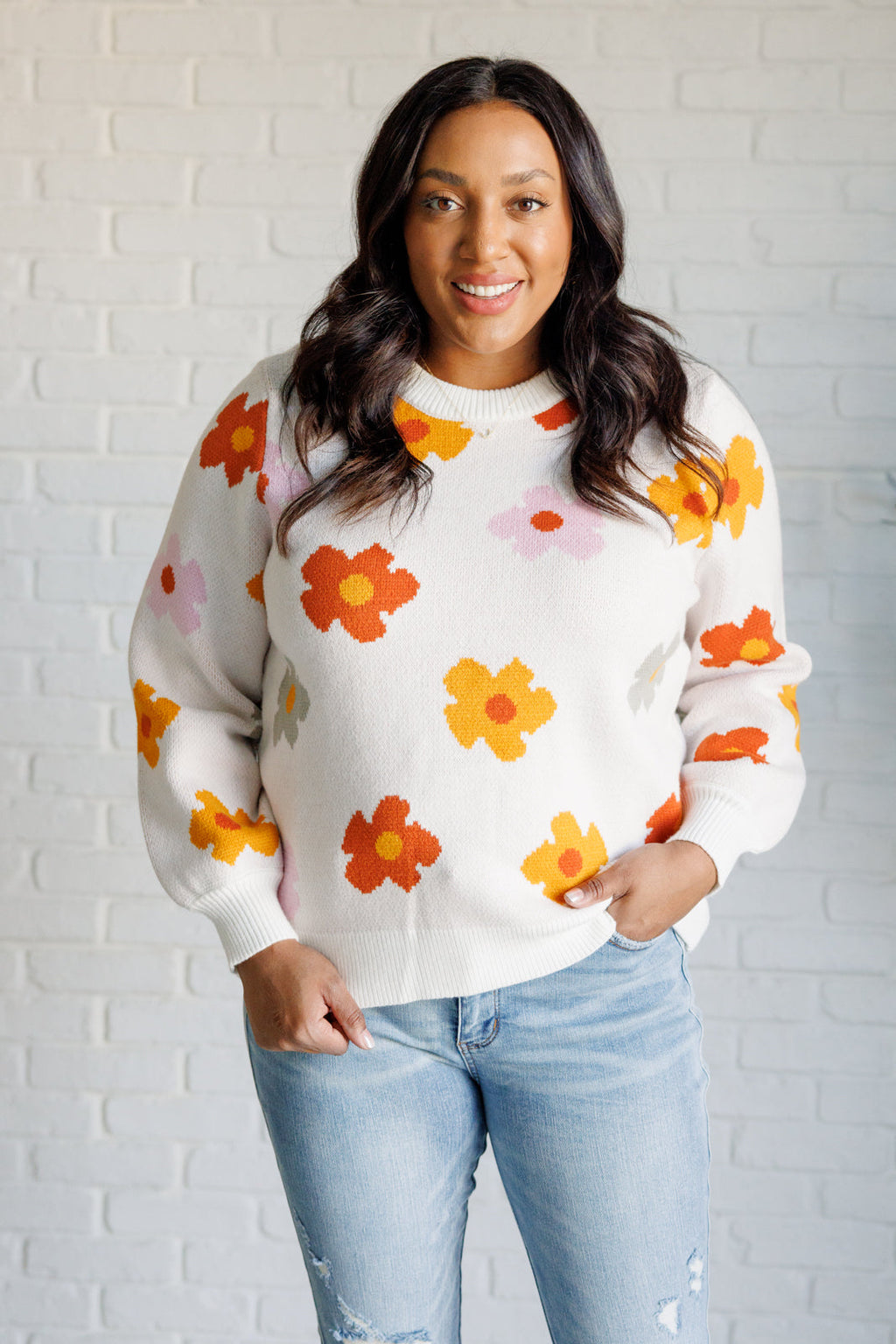 ONLINE EXCLUSIVE: Falling Flowers Floral Sweater