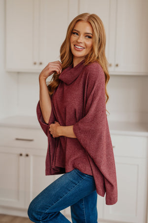 ONLINE EXCLUSIVE: Forgive Me Cowl Neck Poncho