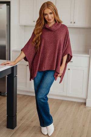 ONLINE EXCLUSIVE: Forgive Me Cowl Neck Poncho