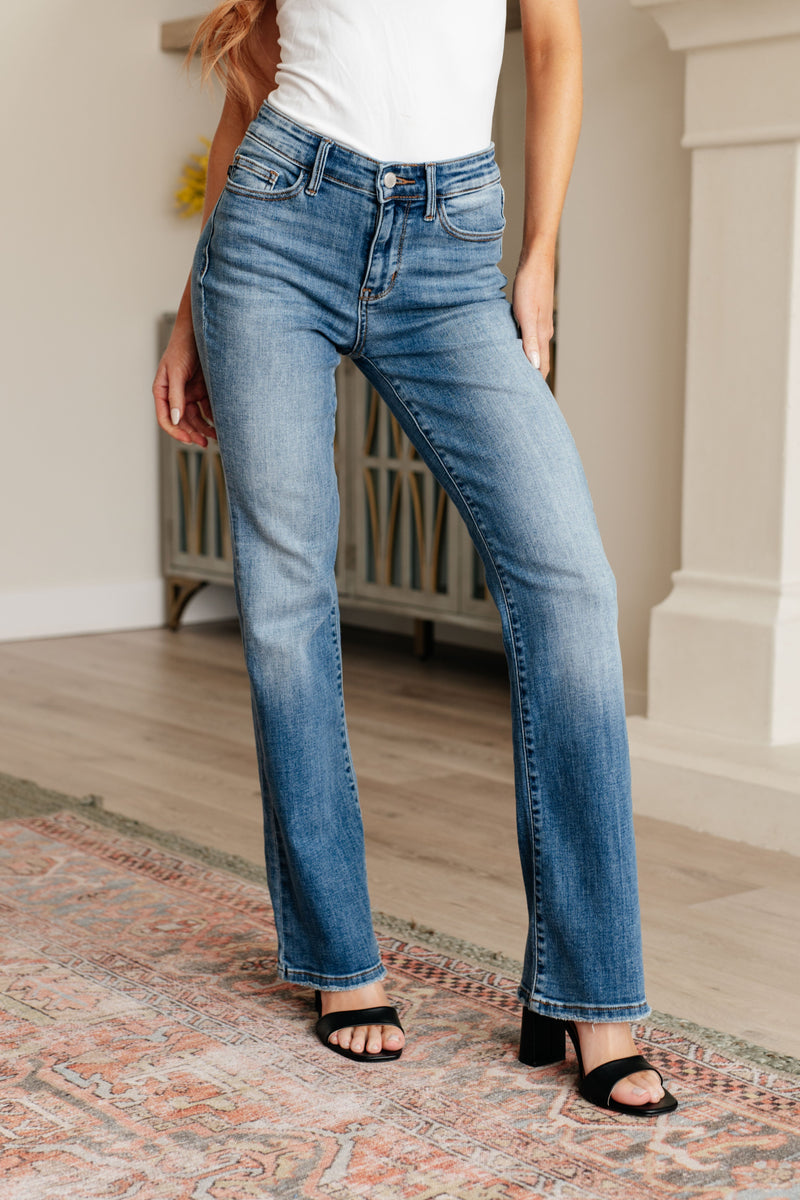ONLINE EXCLUSIVE: Genevieve Mid Rise Vintage Bootcut Jeans