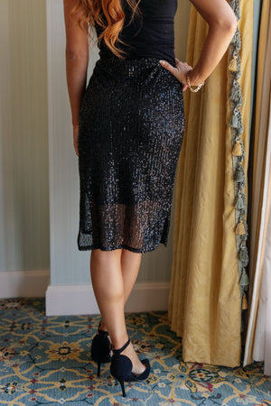 ONLINE EXCLUSIVE: Gilded Age Sequin Skirt in Black