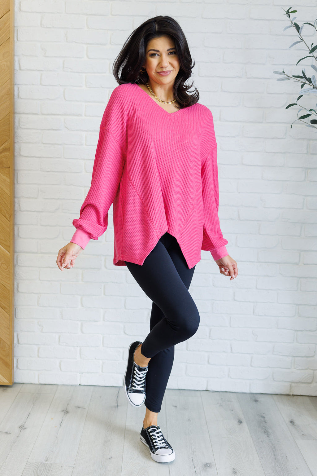 ONLINE EXCLUSIVE: Good Things Are Coming V-Neck Top in Pink