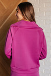 ONLINE EXCLUSIVE: Hamptons Travel Half Zip Pullover in Magenta