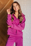 ONLINE EXCLUSIVE: Hamptons Travel Half Zip Pullover in Magenta