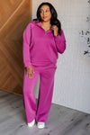 ONLINE EXCLUSIVE: Hamptons Travel Half Zip Pullover in Magenta