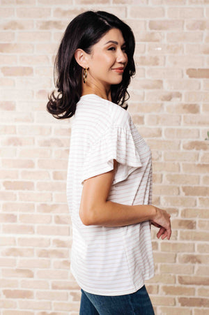 ONLINE EXCLUSIVE: Hand to Hold Lace Detail Striped Top