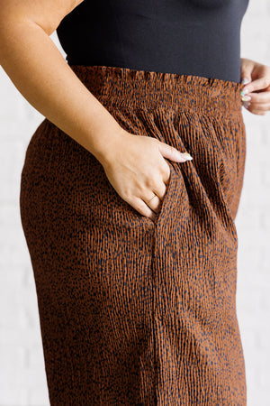 ONLINE EXCLUSIVE: Harmony High Rise Wide Leg Pants in Brown