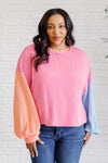 ONLINE EXCLUSIVE: Hit Me With Your Best Shot Colorblock Top in Bright Pink