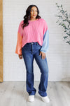 ONLINE EXCLUSIVE: Hit Me With Your Best Shot Colorblock Top in Bright Pink