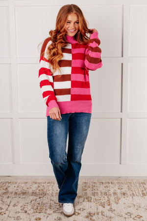 ONLINE EXCLUSIVE: In Your Lane Color Blocked Stripe Sweater