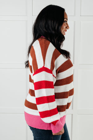 ONLINE EXCLUSIVE: In Your Lane Color Blocked Stripe Sweater