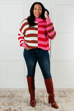 ONLINE EXCLUSIVE: In Your Lane Color Blocked Stripe Sweater