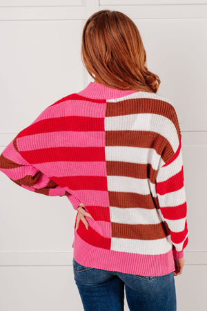 ONLINE EXCLUSIVE: In Your Lane Color Blocked Stripe Sweater