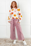 ONLINE EXCLUSIVE: In or Out Wide Leg Cropped Pants in Light Rose