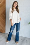 ONLINE EXCLUSIVE: Ivory Thoughts Chenille Blouse